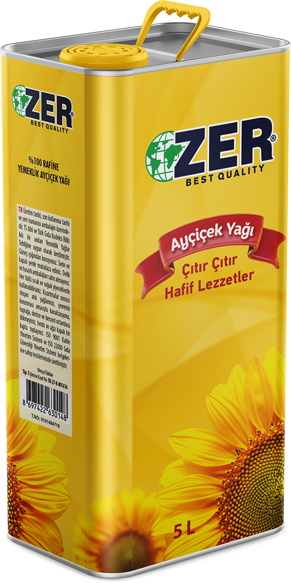 
								
								
																		ZER TENEKE AYÇİÇEK YAĞI 5 LT