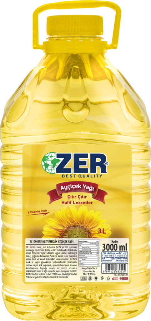 ZER PET DAMACANA AYÇİÇEK YAĞI 3 LT